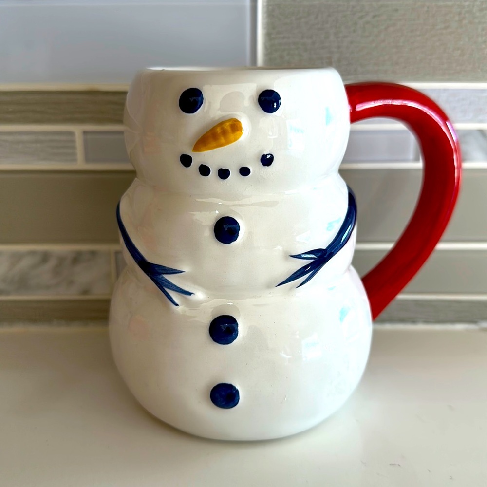Snowman ☃️ white 18 oz ceramic mug